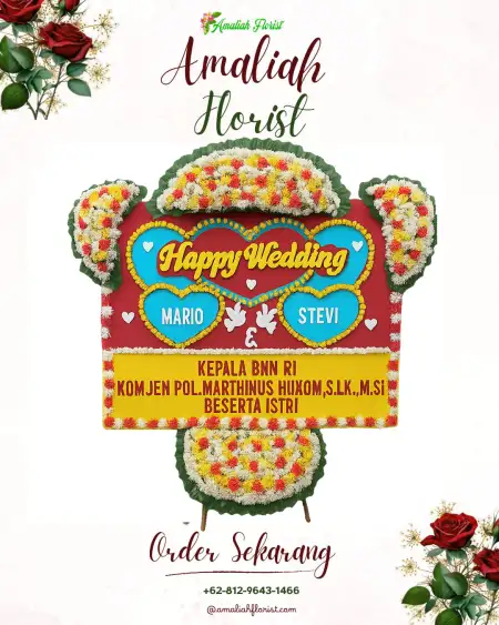 Papan Bunga Pernikahan Manting